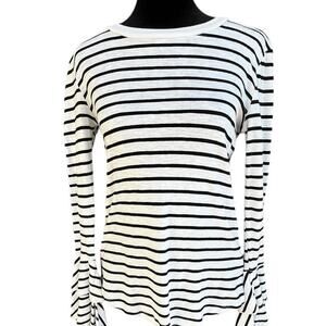 By Together women’s size S white with black stripes long sleeve